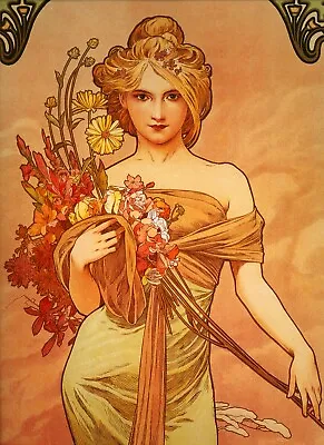 Spring : Alphonse Mucha : 1900 :  Archival Quality Art Print  • $57.95