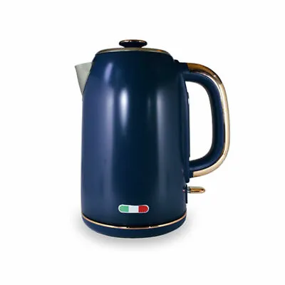 Vintage Electric Kettle Copper Blue 1.7L Stainless Steel Auto OFF Not Delonghi • $69.99