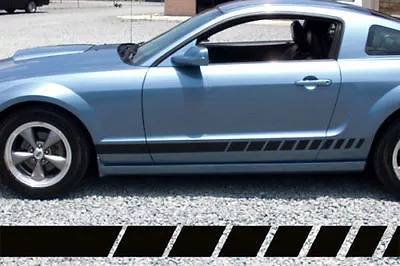 2005- 2017 Ford Mustang Side Rocker Panel Strobe Stripes Decals 2013 2014 2015 • $29