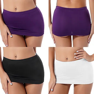 Sexy Womens See Through Mini Skirt Micro Hip Mini Skirts Ultrashort Bodycon Club • $8.92