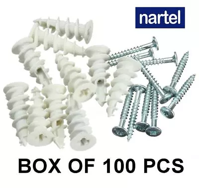 Nylon Fixings Self Drill Cavity Wall Speed Anchor Plugs And Screws • £8.99