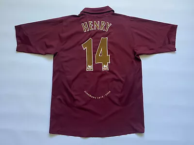 Arsenal London England 2005/2006 Home Football Shirt Soccer Nike #14 Henry • £250