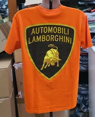 SS20 Supreme Automobili Lamborghini Tee Size M Medium Orange T-shirt Bull • £165