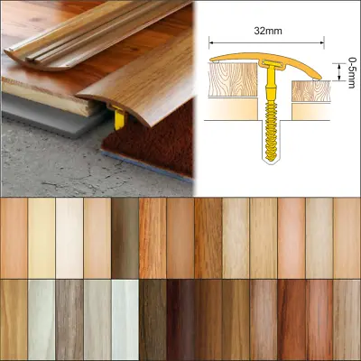 £3.99 • Buy 32mm Wood Effect Door Edging Floor Trim Threshold Laminate E66