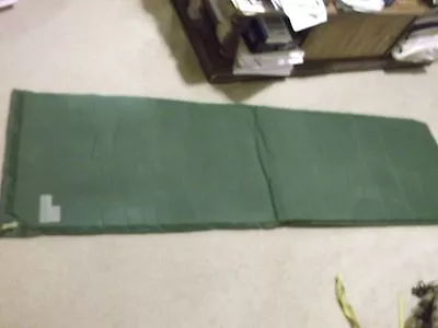 Us Military Self Inflating Green Vinyl Sleeping Mat 72  (l) X 20  (w)  • $29.13