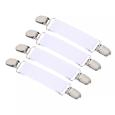 Mitten Clips 4Pcs Elastic Glove Buckle Clip With Double Metal Clamp White • $8.37