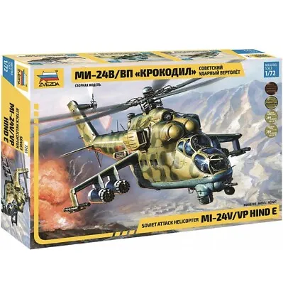 Zvezda 7293 - Soviet Attack Helicopter MI-24V/VP HIND E - Plastic Model Kit S... • $43.61