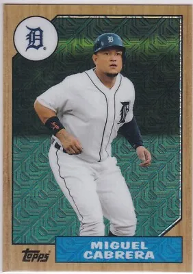 MIGUEL CABRERA Tiger Baseball Insert Card MOJO REFACTOR TOPPS CHROME 1987 DESIGN • $0.99