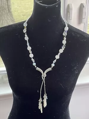 New Swarovski Crystal /miraim Haskell Glass Beads Vintage  Statement Necklace • $19.43
