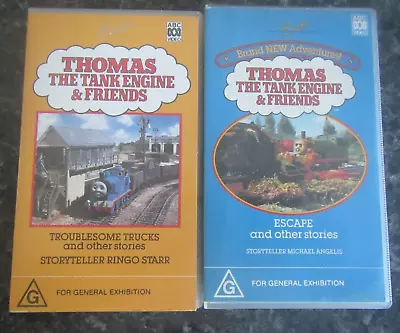 Two Thomas The Tank VHS - Troublesome Trucks & Escape - ABC Video • $25