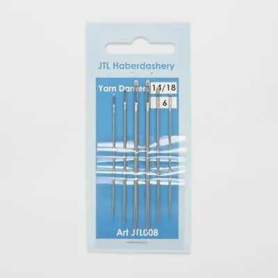 Size 14/18 LDARNERS HAND SEWING NEEDLES - EASY THREAD DARNING NEEDLE - PACK OF 6 • £2.30