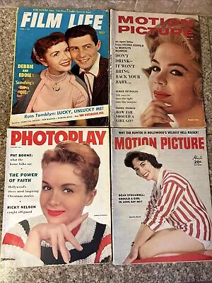 Lot Of 4 1950s Photoplay Motion Picture Magazines Hollywood Debbie Reynolds Wood • $0.99