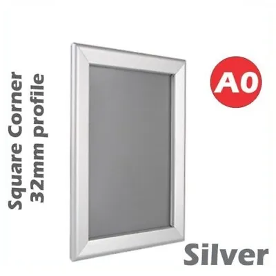 18 Brand New A0 Heavy Duty Silver Square Corner Snap Frame / Poster Frame 32mm • $1449.62