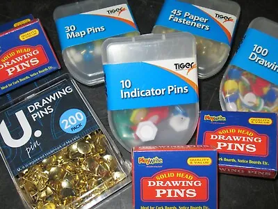 £1.90 • Buy Metal Solid Headed Drawing Pins, Map Indicator, Paper Fasteners +more 690+sold
