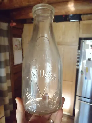 S. MOODY DANBURY CONN CT Vintage Milk Bottle • $9.99