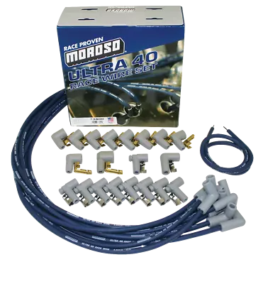 Moroso Ultra 40 Universal Ignition Wire Set Unsleeved 90 Deg Boots Incl Hardware • $164.65