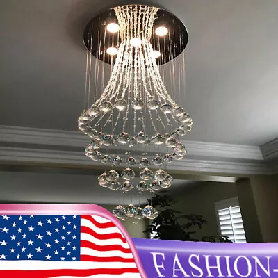 Modern Chandelier Ceiling Lamp Pendant Light Elegant Crystal Fixture Lighting • $91.18