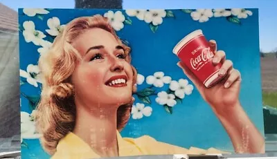 Vintage 50's Coke Coca-Cola Litho Lighted Menu Sign Movie Marquee Insert Rare  • $199.99