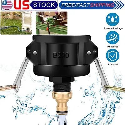 275 330 Gallon IBC Tote Water Tank Drain Adapter 2 Cam Lock For Garden Hose 3/4  • $10.45