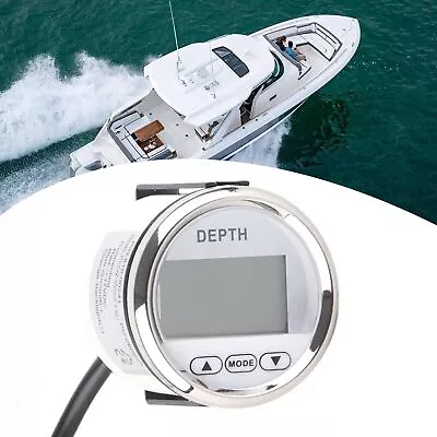 Depth Sounder Dash Depth Finder Transducer & White Backlight For Yachts Boats • $136.28