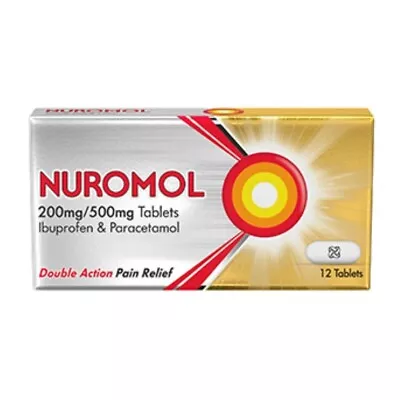 Nuromol 200mg/500mg - Ibuprofen/Paracetamol - 12 Tablets - • £5.85