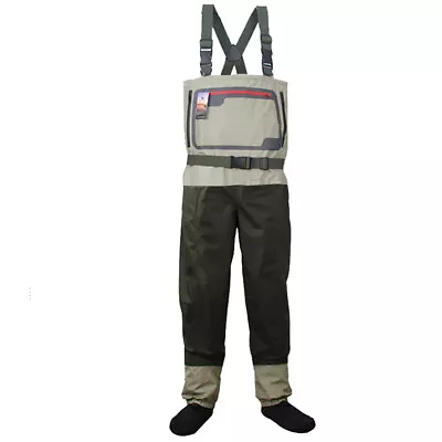 Fly Fishing Stocking Foot Chest Waders Affordable Breathable Waterproof Wader • $82.99