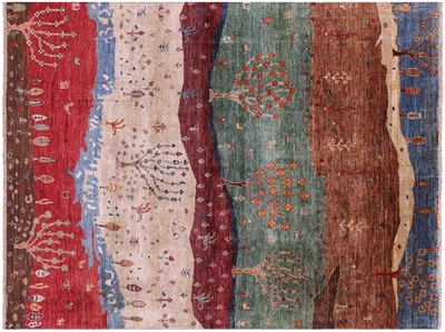 $1469 • Buy 5' 1  X 6' 10  Handmade Gabbeh Tribal Wool Rug - Q20651