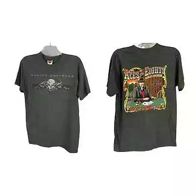 Harley Davidson T-Shirt Aces & Eights Mason Ohio Mens Medium Short Sleeve • $34