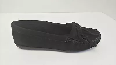 Minnetonka Kilty Moccasin Black Women's 7.5 M • $38.37