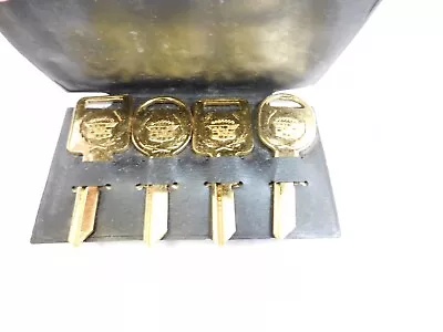New ! 4-Vintage Uncut Gold Plated Cadillac Key Blanks Model Year 1968 - 1990 • $69.95