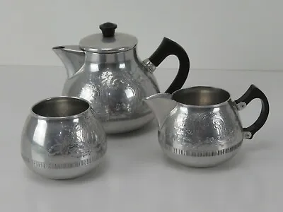 Swan Brand Carlton Ware 3pc Coffee/Tea Pot Creamer & Open Sugar 4 Cup • $48