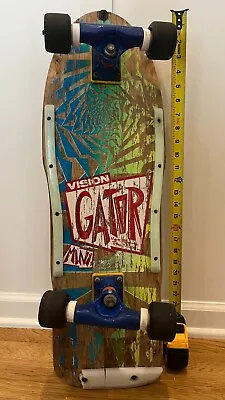 Vintage 80s Vision Mark  Gator Rogowski Pro Model Skateboard W/Tracker Trucks • $550