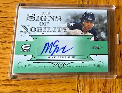 2016 Leaf #SN-ME1 Mike Eruzione GREEN AUTOGRAPH #D SIGNS OF NOBILITY USA 80 GOLD • $65.99