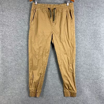 Staple Superior Pants Mens Medium Brown Jogger Ankle Crop Cuffed Sweatpant Adult • $9.75
