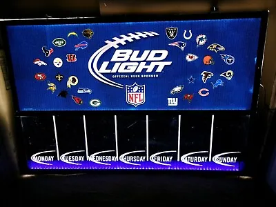 2012 BUD LIGHT NFL FOOTBALL ALL TEAMS Beer Neon LIGHT SIGN~DRY ERASE BOARD • $180