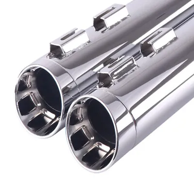 SHARKROAD 4”Exhaust End Tips Only For 4”Straight Slip On Mufflers Chrome • $89.99