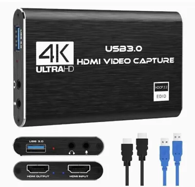 $21.40 • Buy 4K Audio Video Capture Card USB3.0 HDMI Video Capture Device Full HD 1080P 60FPS