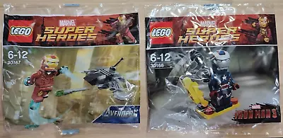 LEGO Marvel 30168 Iron Patriot Ironman 30167 Iron Man Minifigures Polybag  NEW • $118.88