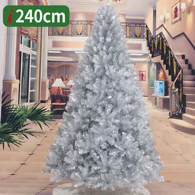 Silver Christmas Tree 2 3 4 5 6 7 8 FT Decoration Undercoated Festival Holiday • $25.67