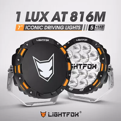 LIGHTFOX Pair 7inch OSRAM LED Driving Lights Spotlights Round Work Offroad Lamp • $209.95