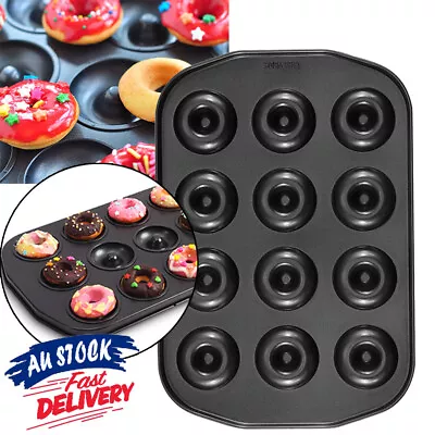 $18.99 • Buy 12Cups Mini Donut Pan Pan Maker Cake Cute Dough Tray Donut Mould Baking Doughnut