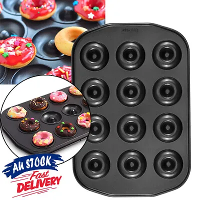 12Cups Mini Donut Pan Pan Maker Cake Cute Dough Tray Donut Mould Baking Doughnut • $18.99