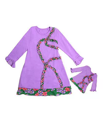 Girl 10 And Doll Matching Purple Dress Outfit Fit American Girl Dollie Me • $22.99