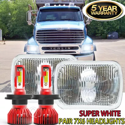 2PCS For Sterling Commercial Truck LT9500 7x6  5X7 LED Headlights Sealed Beam • $117.79