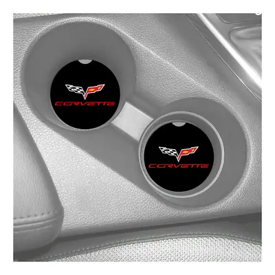 Chevrolet Corvette C6 Chevy Theme Design Custom Rubber Car Coaster Set Of 2 • $10.57