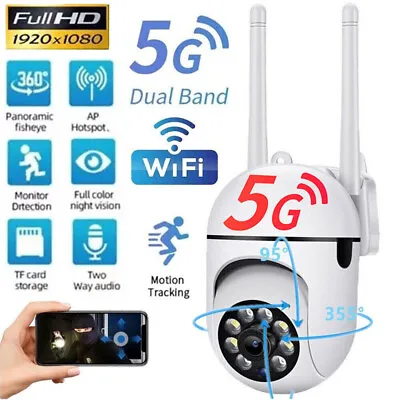 Wireless 5G WiFi Security Camera System Outdoor Home Night Vision 1080P HD Cam • $15.98