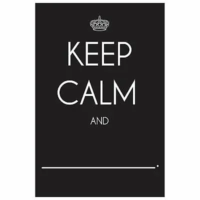 $12.95 • Buy Wallies Peel And Stick Keep Calm And…Chalkboard Wall Decal, 12-inch X 18-inch