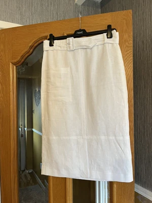 £15 • Buy Jaeger Linen Skirt White 10