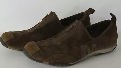 Merrell Barrado Leather Zip Up Flats Brown #J76010 Womens Size 8.5 • $29.99