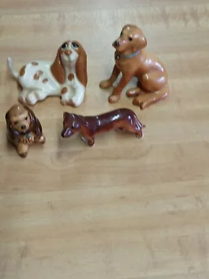 Hagen Renaker Dog Figurine Lot Of 4 Hound Lab Cocker Dachshund • $32.99